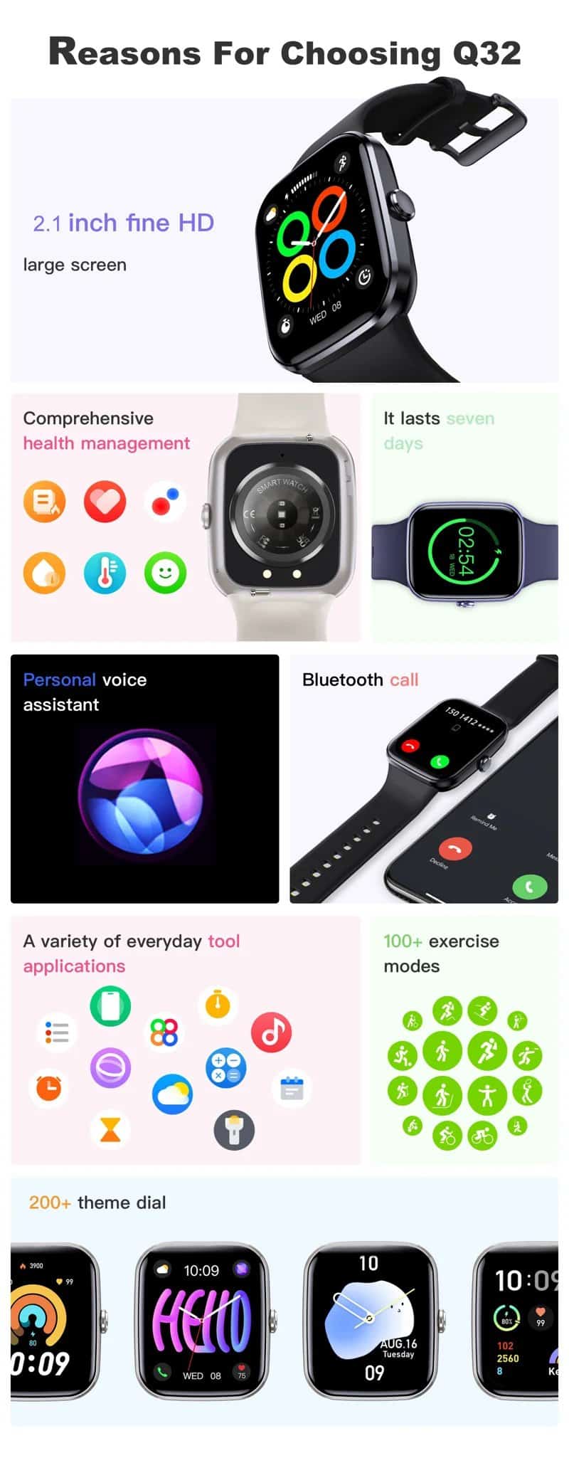Q32 Bluetooth Calling Smart Watch - detail 02