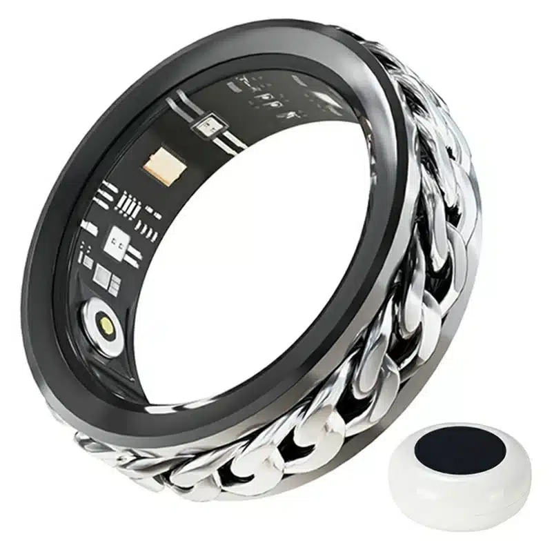 wearablemaster rotation decompression health monitoring multi function smart ring with charging case v5 wearablemas gallery 01 V5 smart ring product image