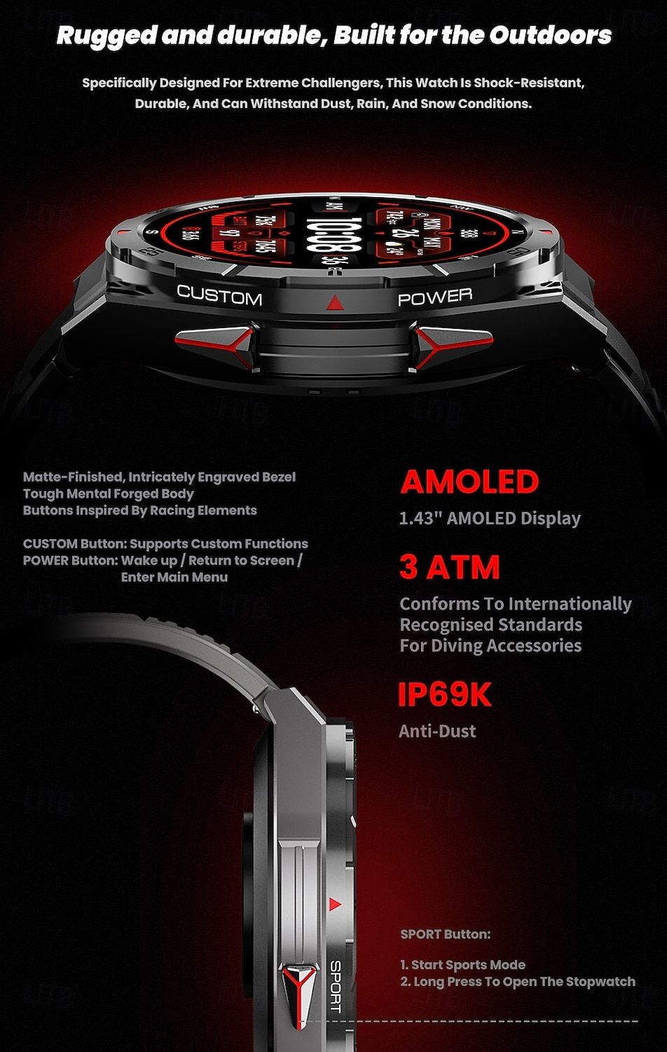 Rugged GPS Smart Watch - detail 04