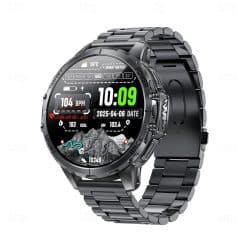 K77 Rugged Outdoor Smart Watch - variant black steel