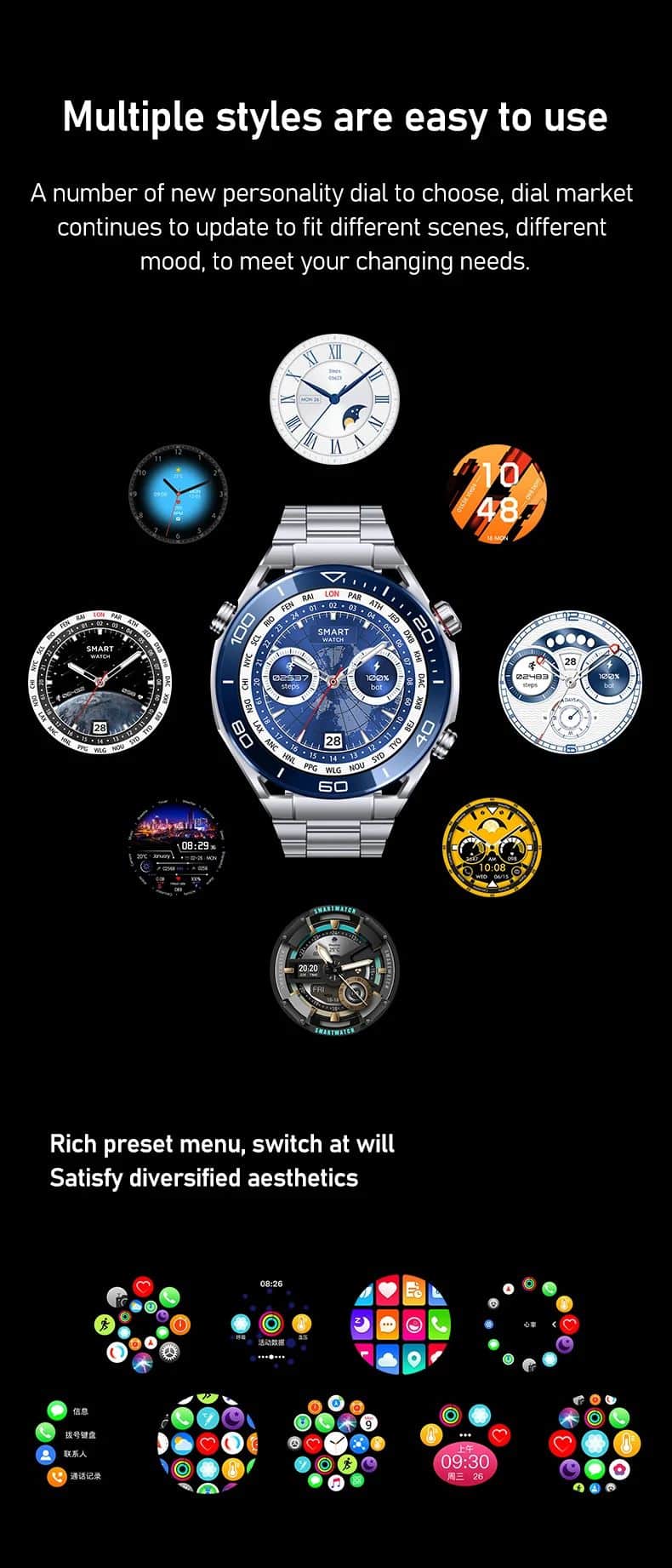 S59 Round Calling Smart Watch - detail 10