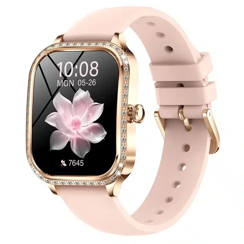 wearablemaster silicone strap 1 75 inch women rhinestones smart watch bluetooth compatible calling fitness tracker smart bracelet mk8 mk88 wearablemaster gallery 01 MK88 smart watch product image