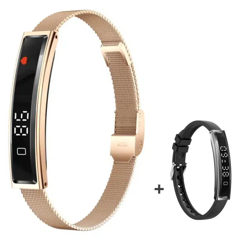 wearablemaster smart bracelet couples step counter heart rate health monitor waterproof sports wristband with dual gallery 01 B3 smart wristband product image