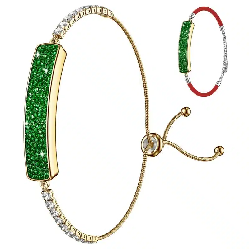 wearablemaster smart bracelet for women fashion rhinestone inlaid fitness tracker health monitor wristband with red gallery 01 B5 smart wristband product image