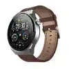 Silver Case / Brown Leather Strap