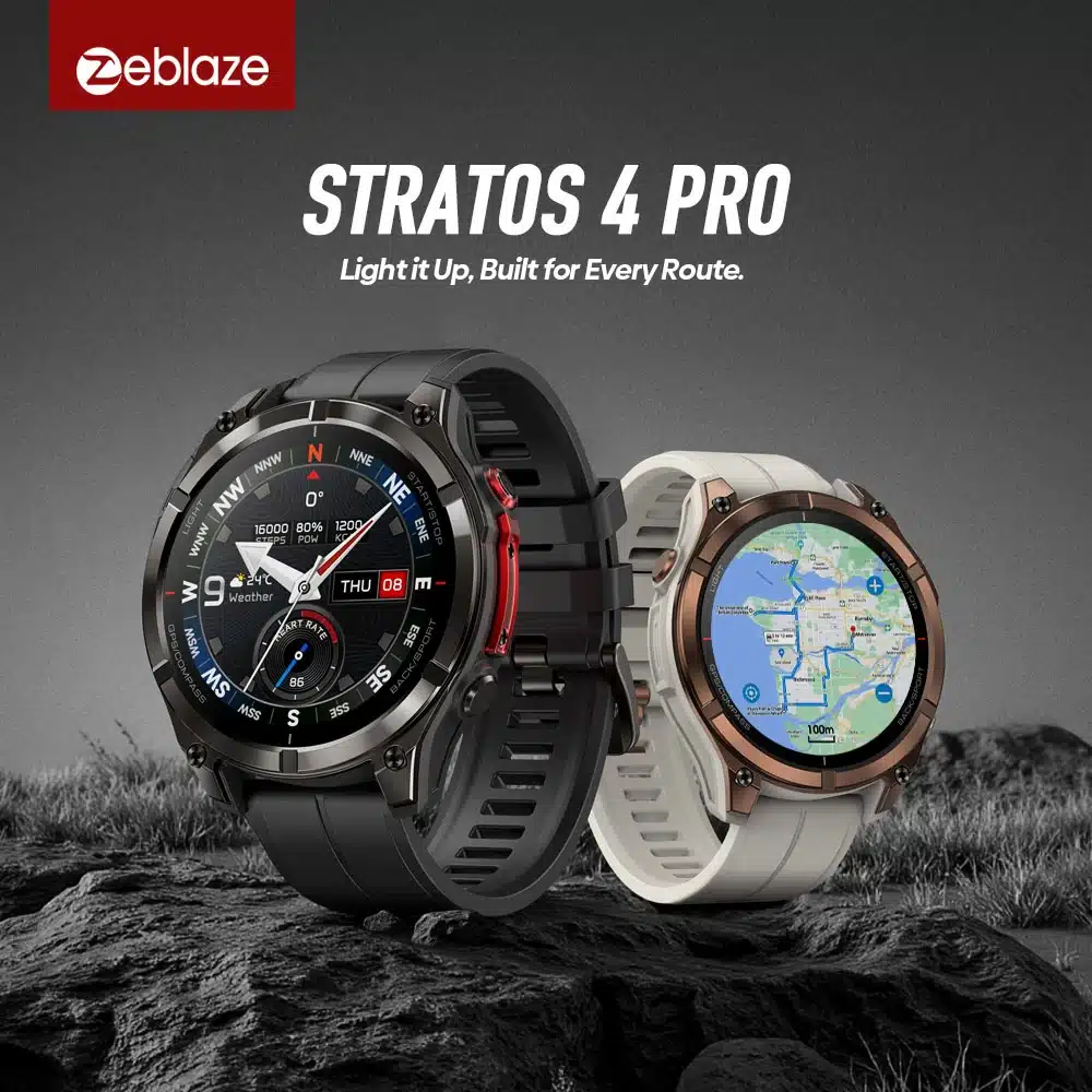 Stratos 4 Pro GPS smart watch design and offline maps