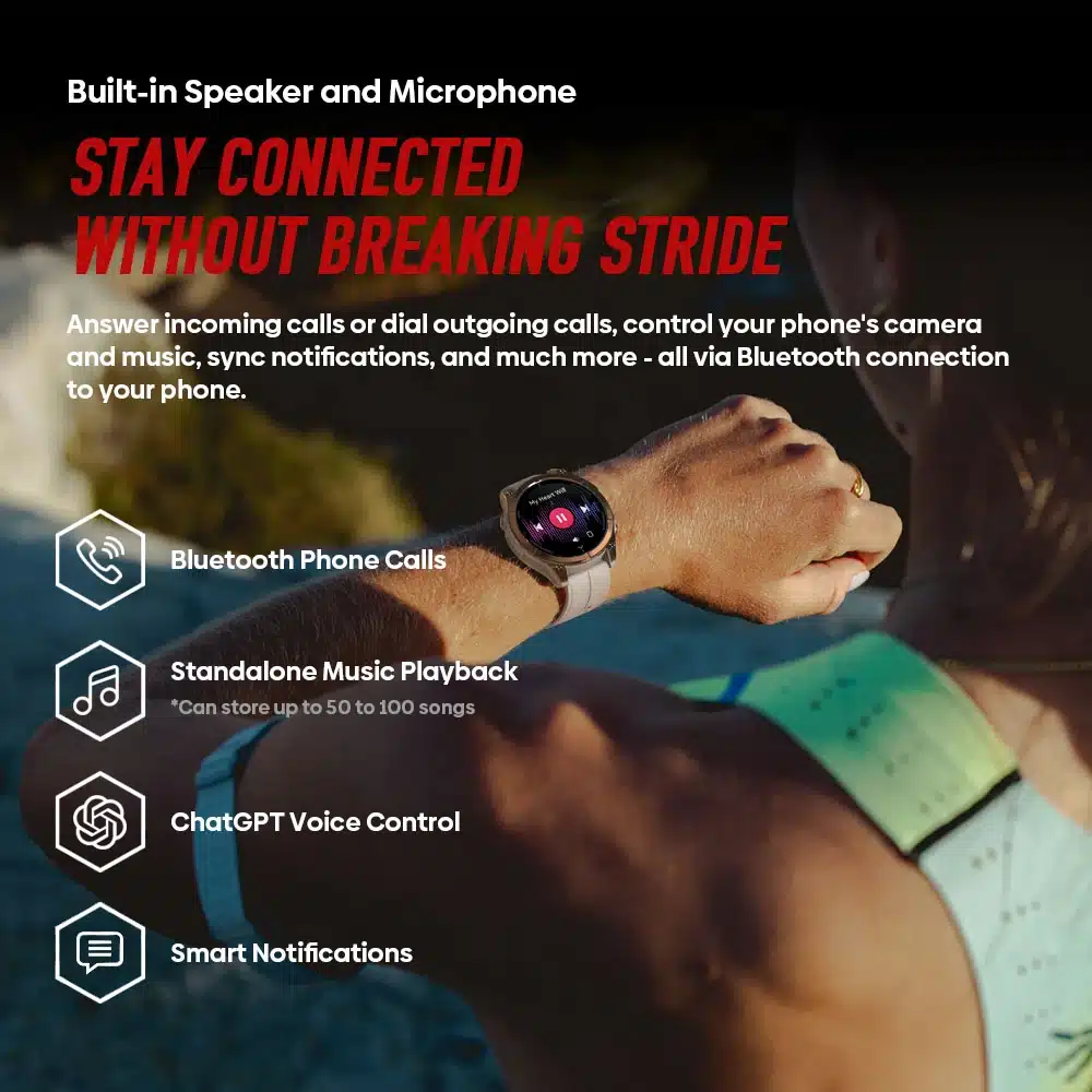 Stratos 4 Pro Bluetooth calls and music storage