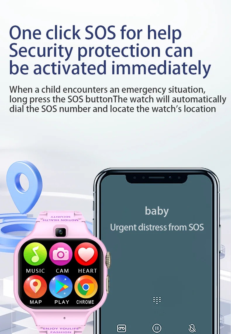 T8 4G Kids GPS Smart Watch - detail 04