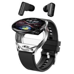 T97 2-in-1 Smart Watch and Earbuds - variant silver