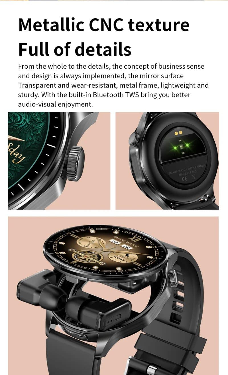 T98 AMOLED Smart Watch with TWS Earbuds - detail 09