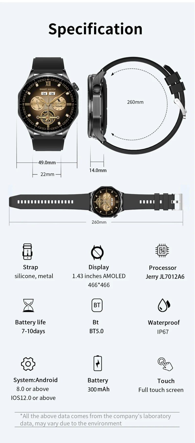 T98 AMOLED Smart Watch with TWS Earbuds - detail 23