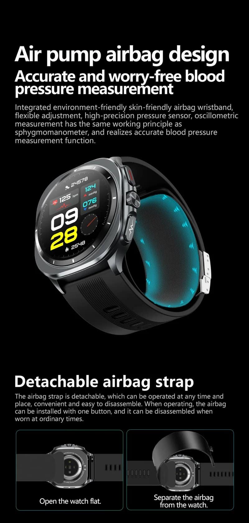 TK65 AMOLED Air-Pump ECG Smart Watch - detail 05