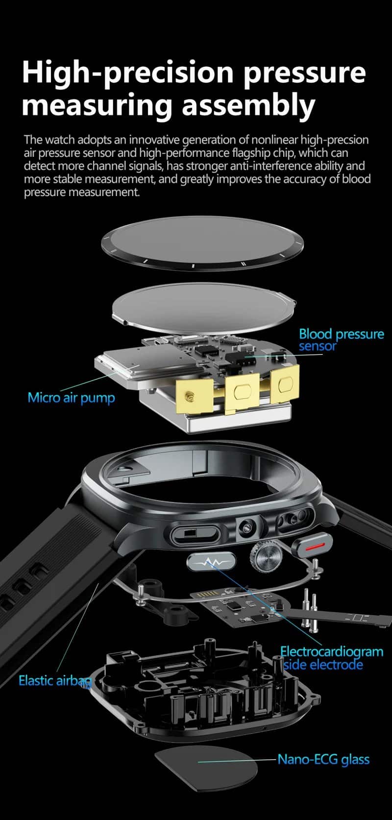 TK65 AMOLED Air-Pump ECG Smart Watch - detail 06