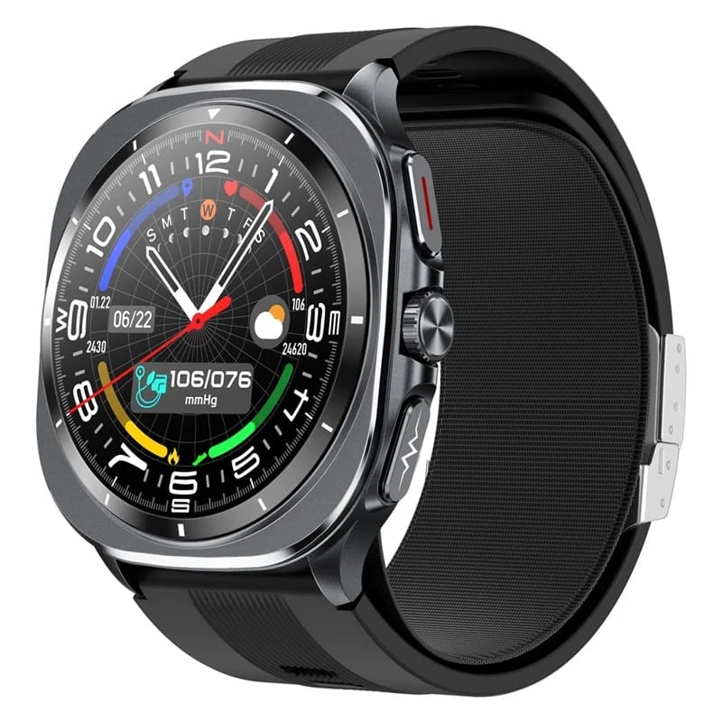 TK65 1.43-Inch AMOLED Air-Pump Smart Watch with ECG, Bluetooth 5.3 Calling, NFC, SOS, 530mAh Battery and IP67 - gallery-01 TK65 AMOLED Air-Pump ECG Smart Watch - gallery 01
