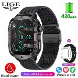 Bluetooth Calling Smart Watch - variant black milan strap