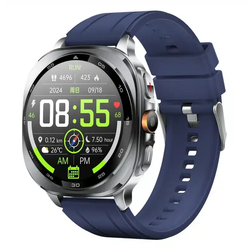 wearablemaster-ts400-1-43-inch-amoled-gps-smart-watch-with-led-flashlight-compass-and-bluetooth-calling-gallery-01 TS400 1.43-Inch AMOLED GPS Smart Watch with LED Flashlight, Compass and Bluetooth Calling - Image 1