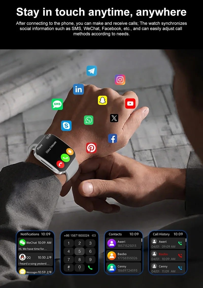 U19 Curved AMOLED Calling Smart Watch - detail 07