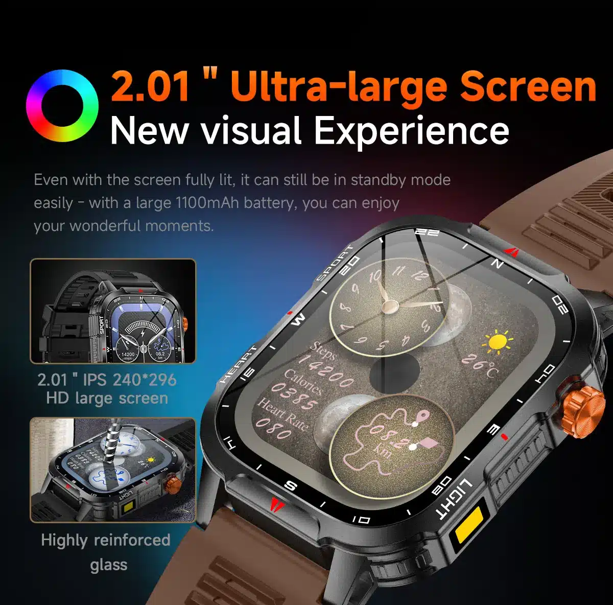 V35 rugged smart watch detail image 3