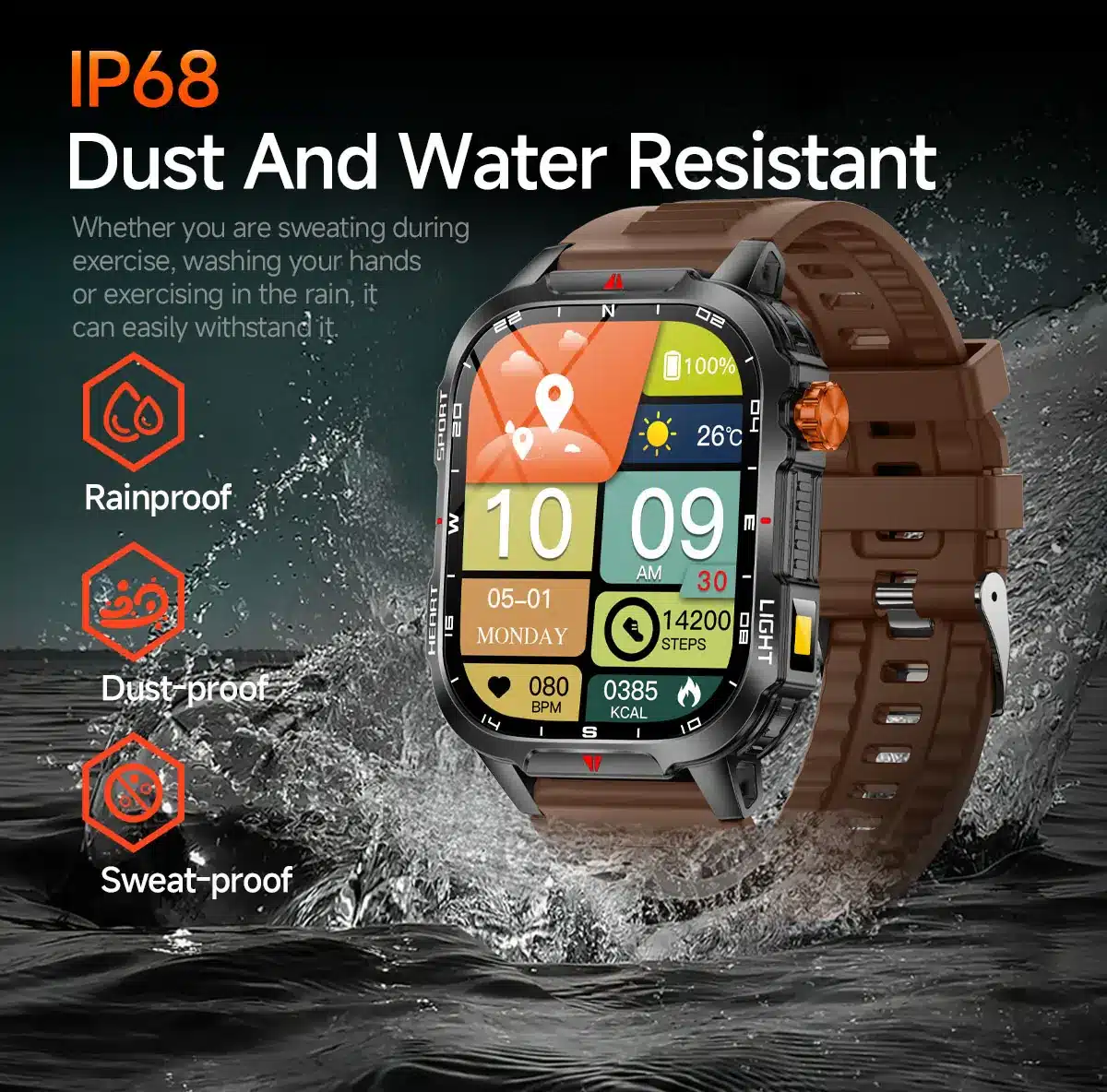 V35 rugged smart watch detail image 6