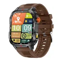 V35 2.01-Inch Rugged Smart Watch with LED Flashlight, 1100mAh Battery, Compass, Bluetooth Calling and IP68 Protection - Image 5