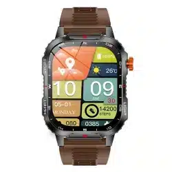 V35 2.01-Inch Rugged Smart Watch with LED Flashlight, 1100mAh Battery, Compass, Bluetooth Calling and IP68 Protection - Image 12