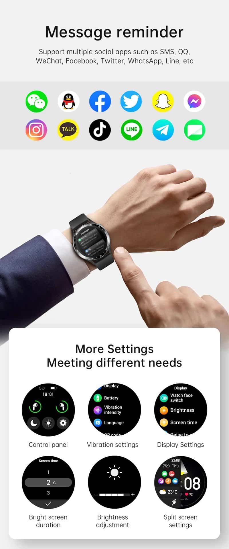 X10 2-in-1 Smart Watch and Earbuds - detail 10