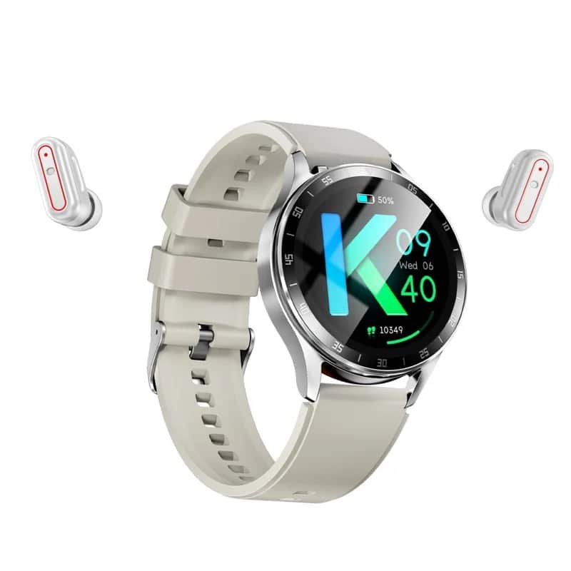 X10 2-in-1 Smart Watch and TWS Earbuds with 1.39-Inch 360x360 Touch Display, Flip-Cover Charging Compartment, Bluetooth Calling, 240mAh Battery and IP67 Protection - gallery-01 X10 2-in-1 Smart Watch and Earbuds - gallery 01