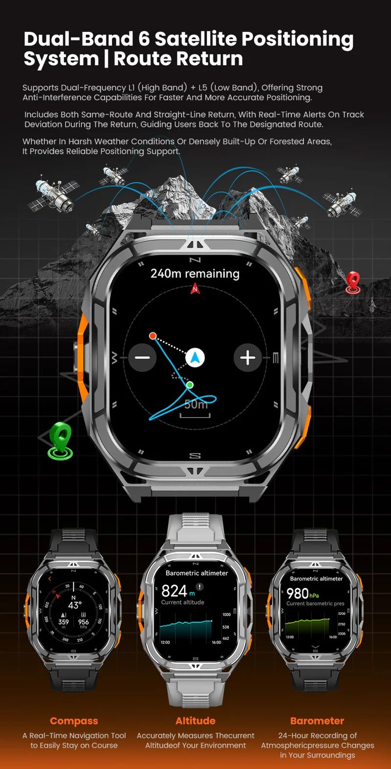 X5 GPS Sports Smart Watch - detail 04