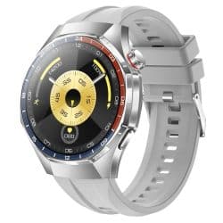 Y108 AMOLED Health Smart Watch - variant silver silicone strap