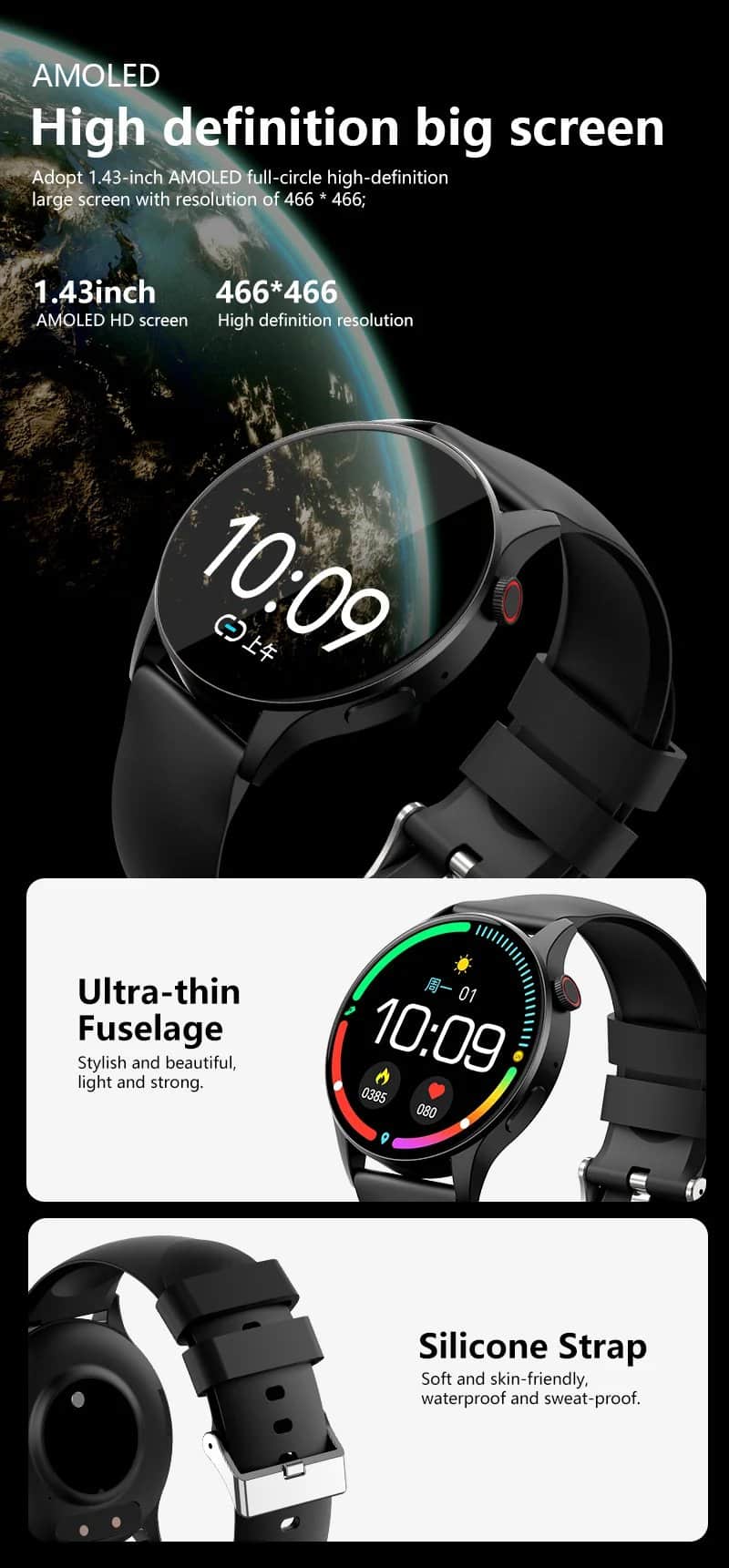 Y85 AMOLED Bluetooth Calling Smart Watch - detail 02