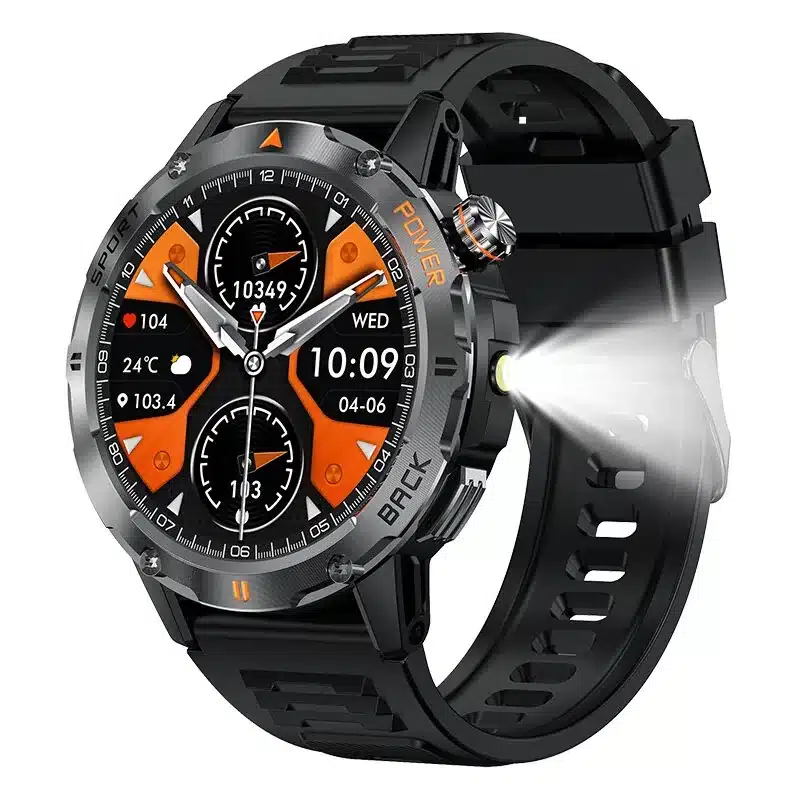 wearablemaster-yk06-1-53-inch-hd-smart-watch-with-led-flashlight-compass-and-40-day-standby-gallery-01 YK06 1.53-Inch HD Smart Watch with LED Flashlight, Compass and 40-Day Standby - Image 1