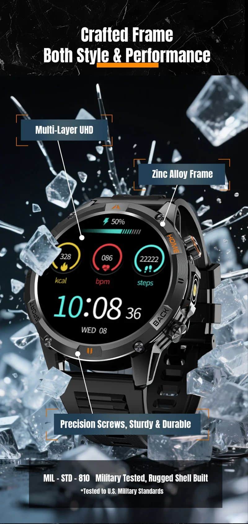 YK15 GPS Outdoor Smart Watch - detail 04