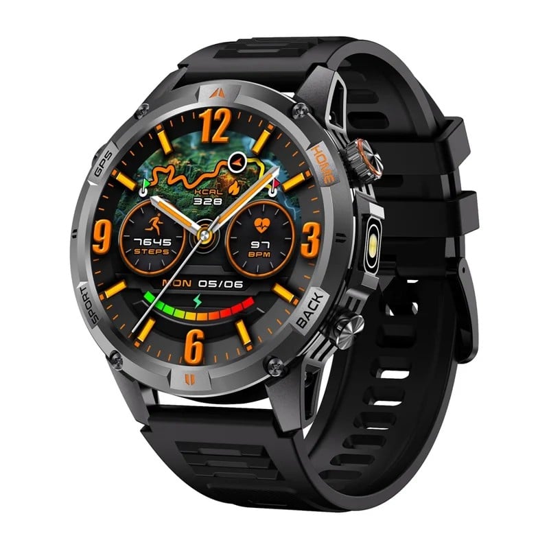 YK15 1.46-Inch GPS Outdoor Smart Watch with 360 × 360 IPS Display, Bluetooth 5.3 Calling, 580mAh Battery, Compass, LED Flashlight, 100+ Sport Modes and IP68 Water Resistance - gallery-01 YK15 GPS Outdoor Smart Watch - gallery 01